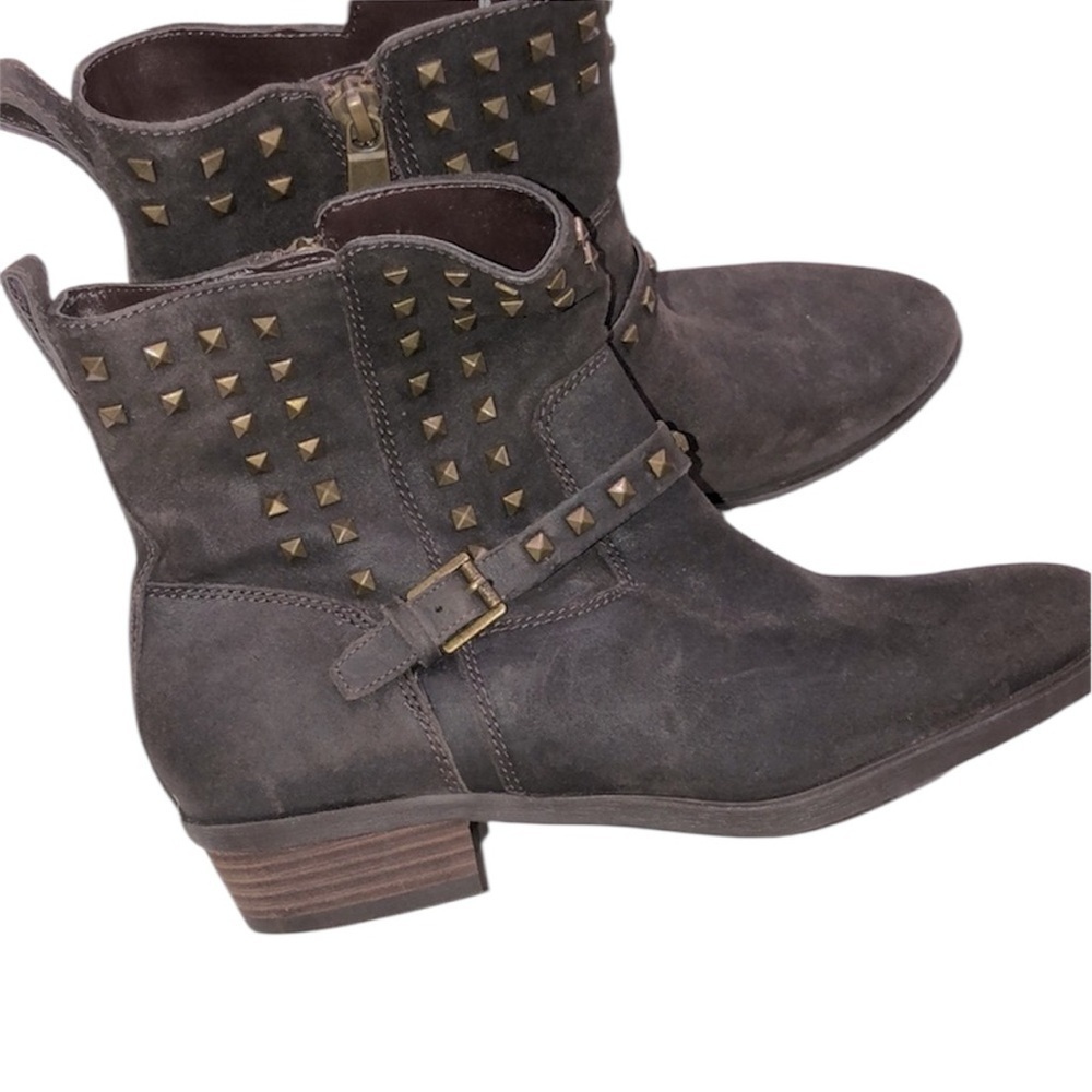 Lauren Ralph Lauren Shaelyn size 8 brown leather studded boots